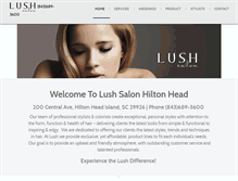 Tablet Screenshot of lushsalonhiltonhead.com